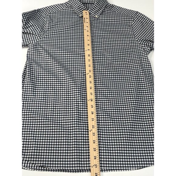Vineyard Vines OTG On The Go Brrr Black Gingham Shirt Mens M Performance Stretch - Picture 9 of 13